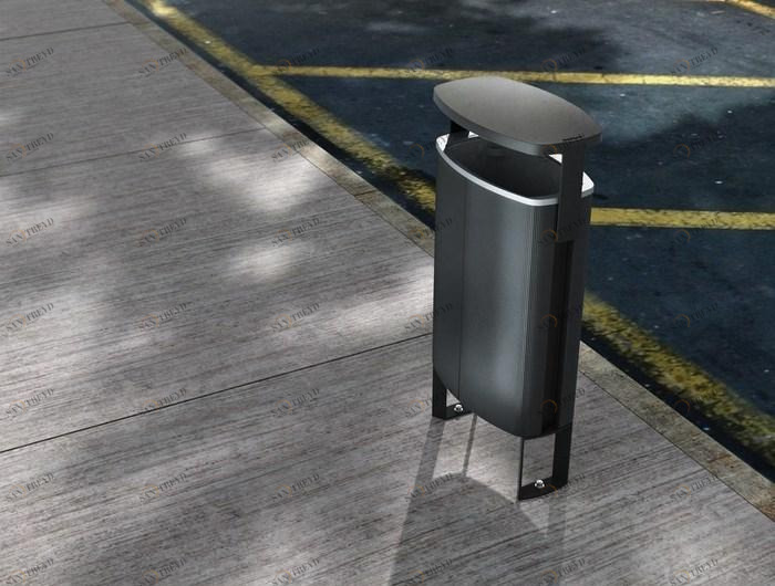 mmcité1 Контейнер для мусора алюминиевый с крышкой Minium Miu306 