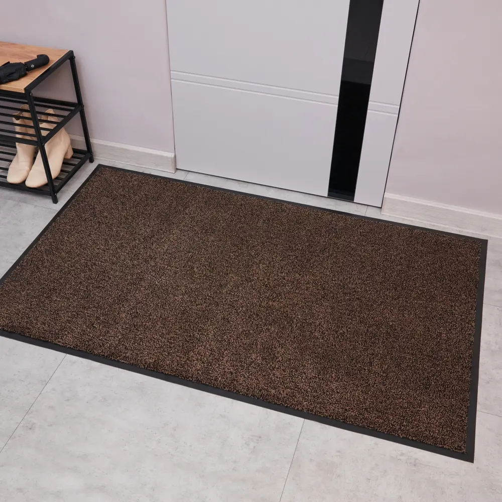 Коврик Inspire Gabriel 90x150 см полипропилен на ПВХ цвет коричневый STLM-2161929