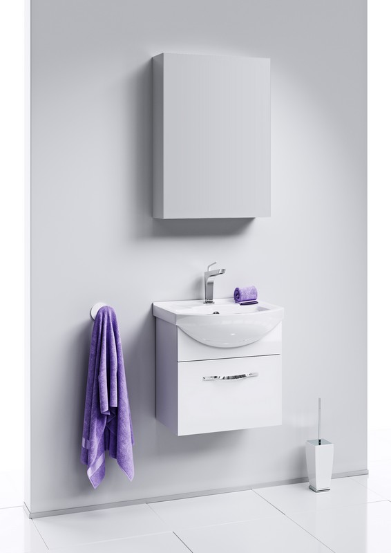 Аллегро тумба под умывальник Элеганс 500, цвет белый, Agr.01.05/1 AQWELLA Allegro 4620008195766 - Вид №2