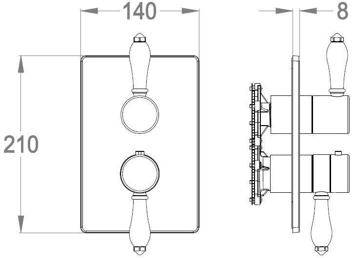 Fir Italia Смеситель для душа с переключателем Melrose 20 2080178 - Вид №1