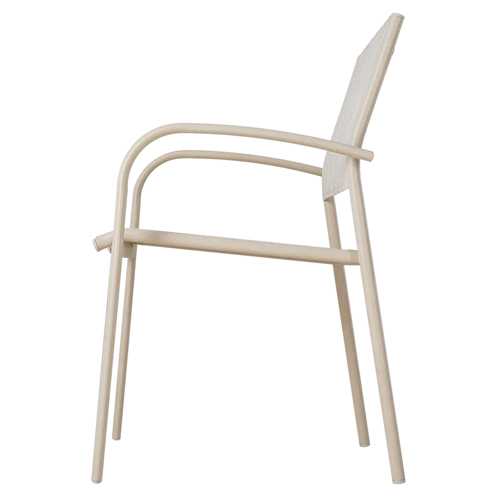 Стул садовый BEGINIA Lazo 56.5x57x85 см сталь бежевый STLM-2015904 - Вид №7