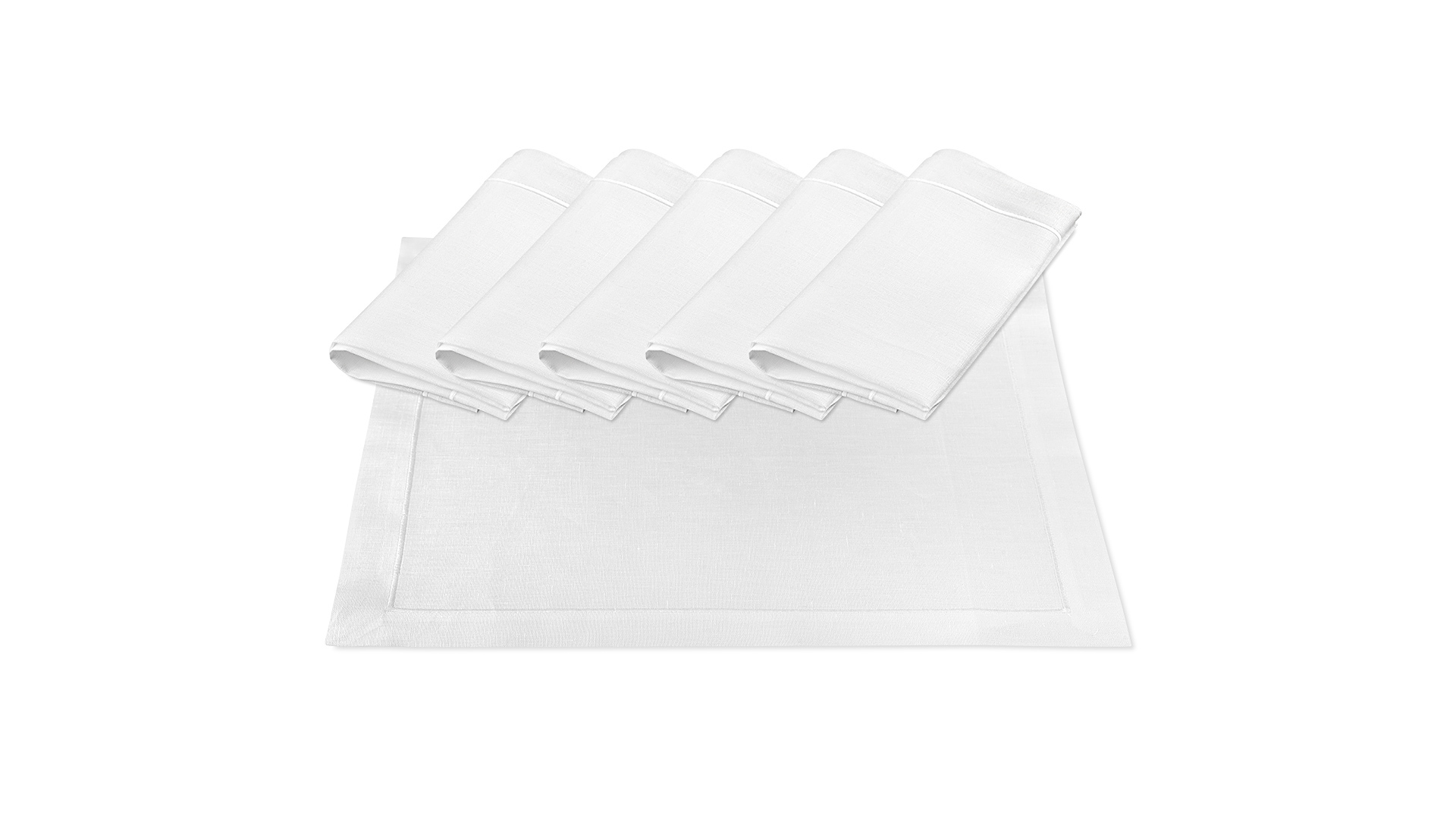 10578131 Weissfee Набор салфеток Weissfee "Венеция" 45х45см, 6шт (белый) Лён  - Вид №2