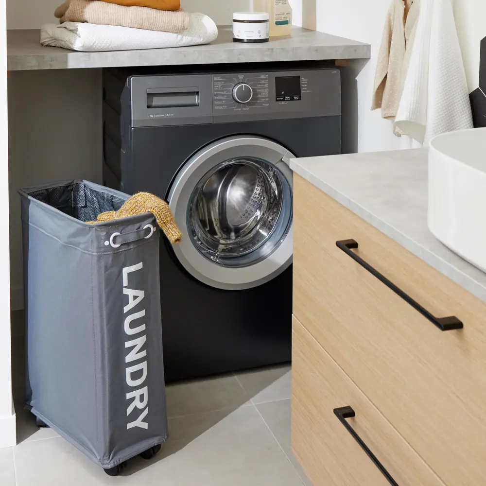 Корзина для белья Sensea Hamper 40 л цвет темно-серый STLM-2084329 - Вид №10