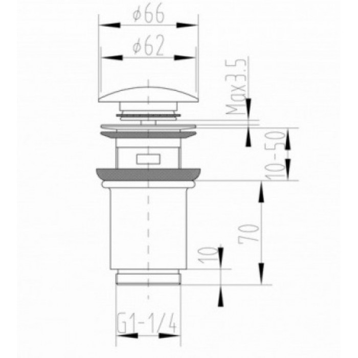 Донный клапан Zorg Antic AZR 2 BR бронза Аксессуары кухонные Zorg  - Вид №2