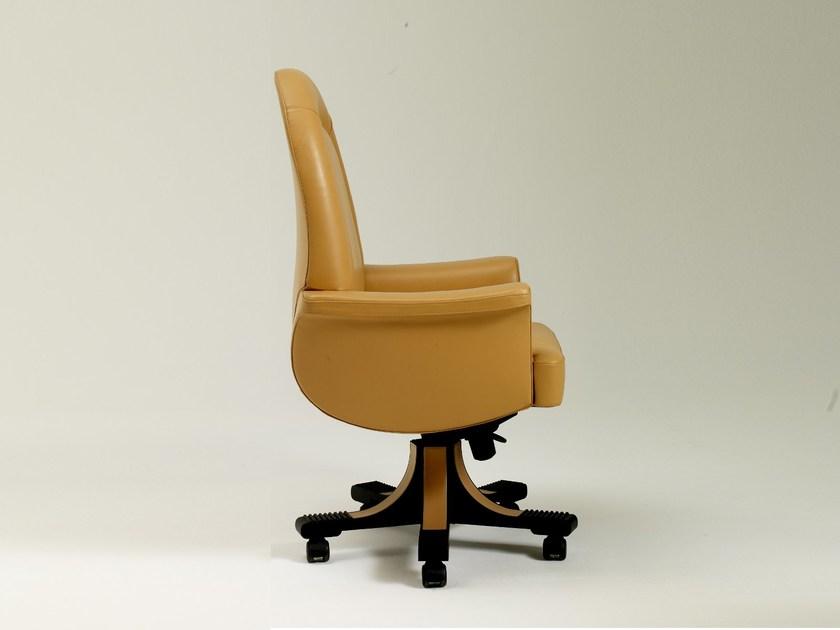 i 4 Mariani Регулируемое по высоте вращающееся кожаное кресло руководителя с подлокотниками на колесиках Summit sun-id-1488329 - Вид №1