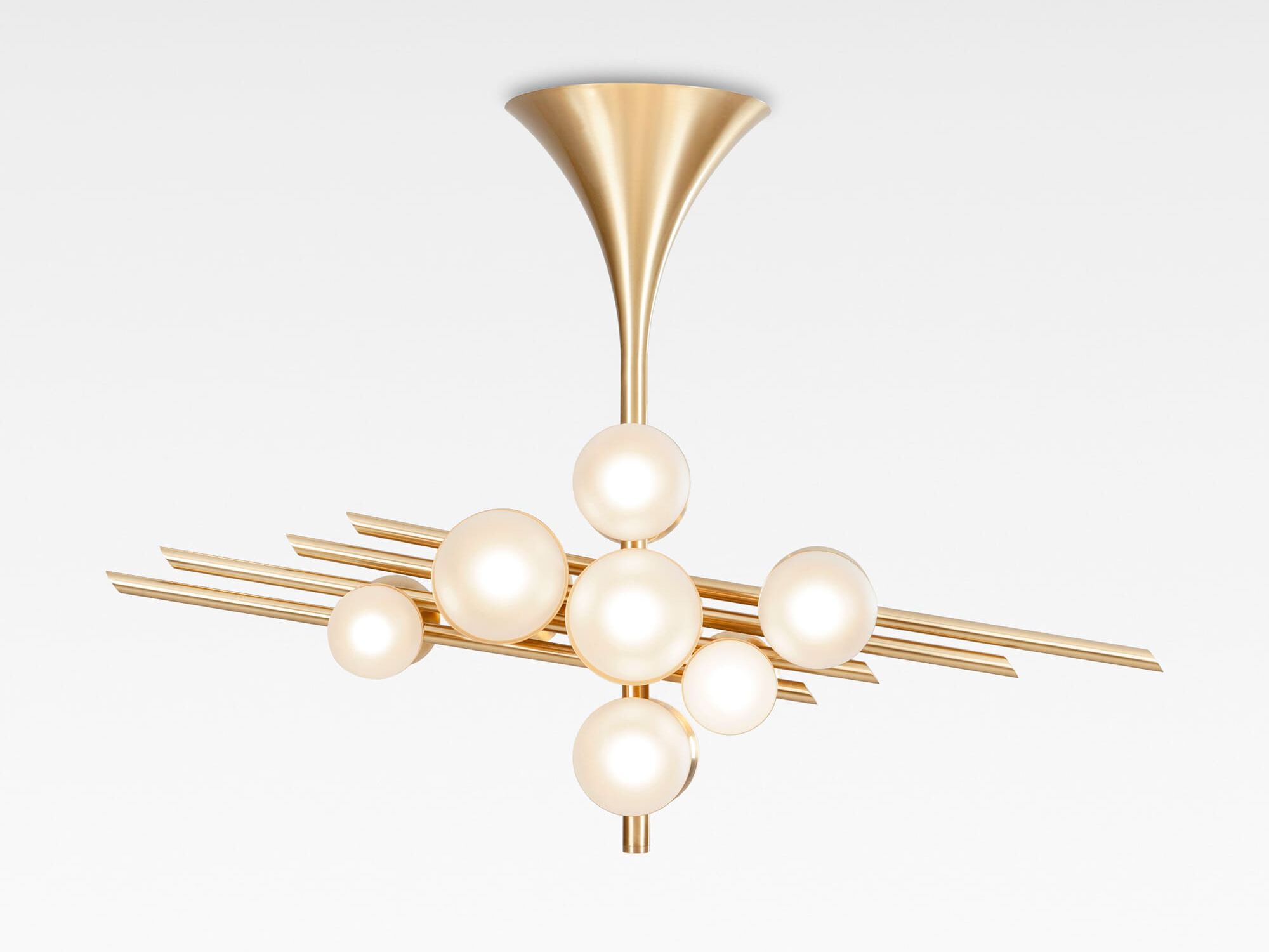 Латунный светодиодный потолочный светильник Greenapple FLUTE ARCH-00042624