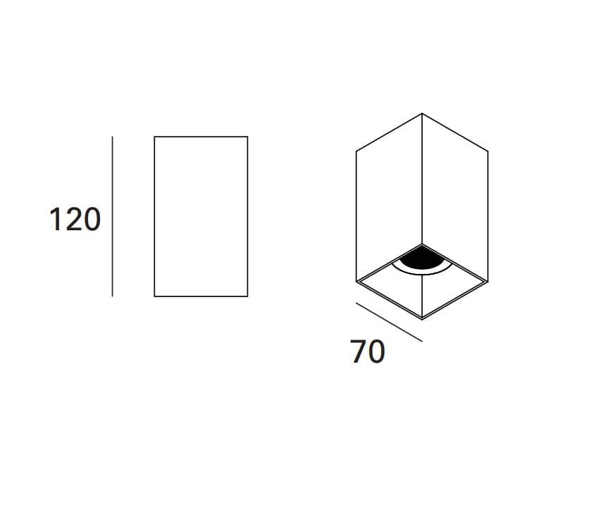 Экструдированный алюминиевый квадратный настенный прожектор Lucifero's I-Pipedi ARCH-00032774 - Вид №4