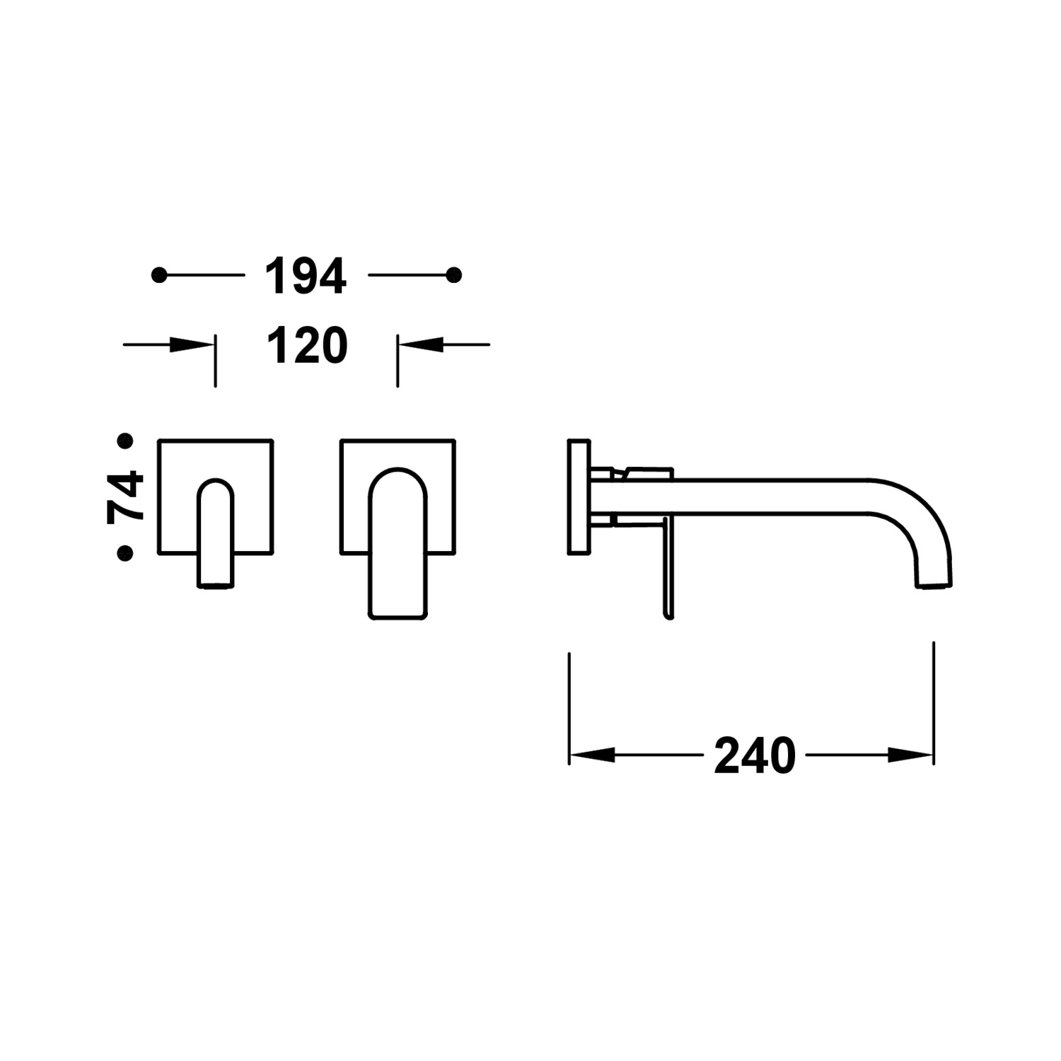 Видимая часть на ЧЕРДАКЕ для корпуса встраиваемой раковины-20030022 TRES  - Вид №1
