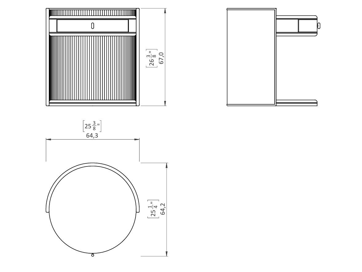 Деревянная круглая тумбочка Casa Magna Essence ARCH-00091323 - Вид №4