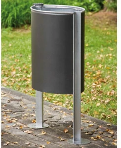 URBIDERMIS Контейнер для мусора из оцинкованной стали с пепельницей