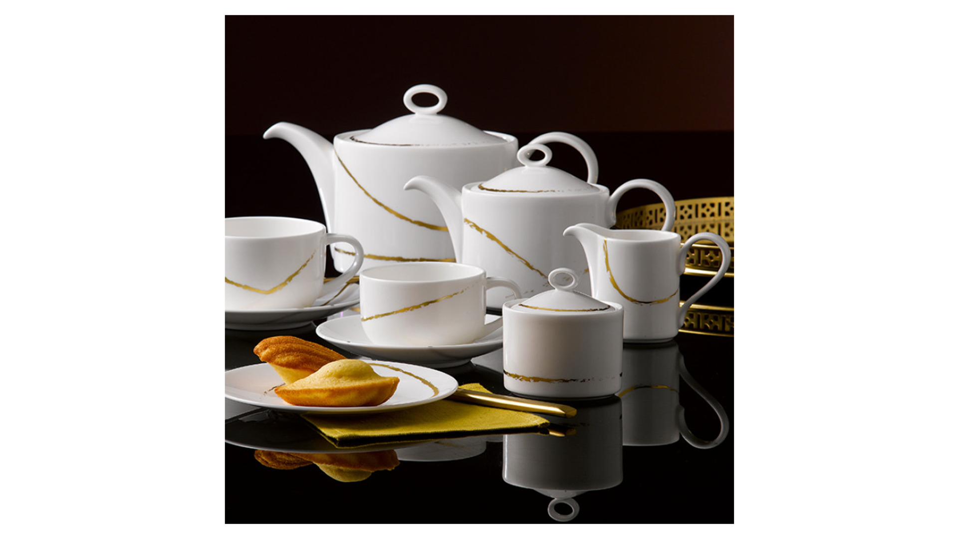 10676192 Royal Crown Derby Чашка чайная с блюдцем Royal Crown Derby Эскиз. Белый 240мл, фарфор Фарфор, Керамика  - Вид №4