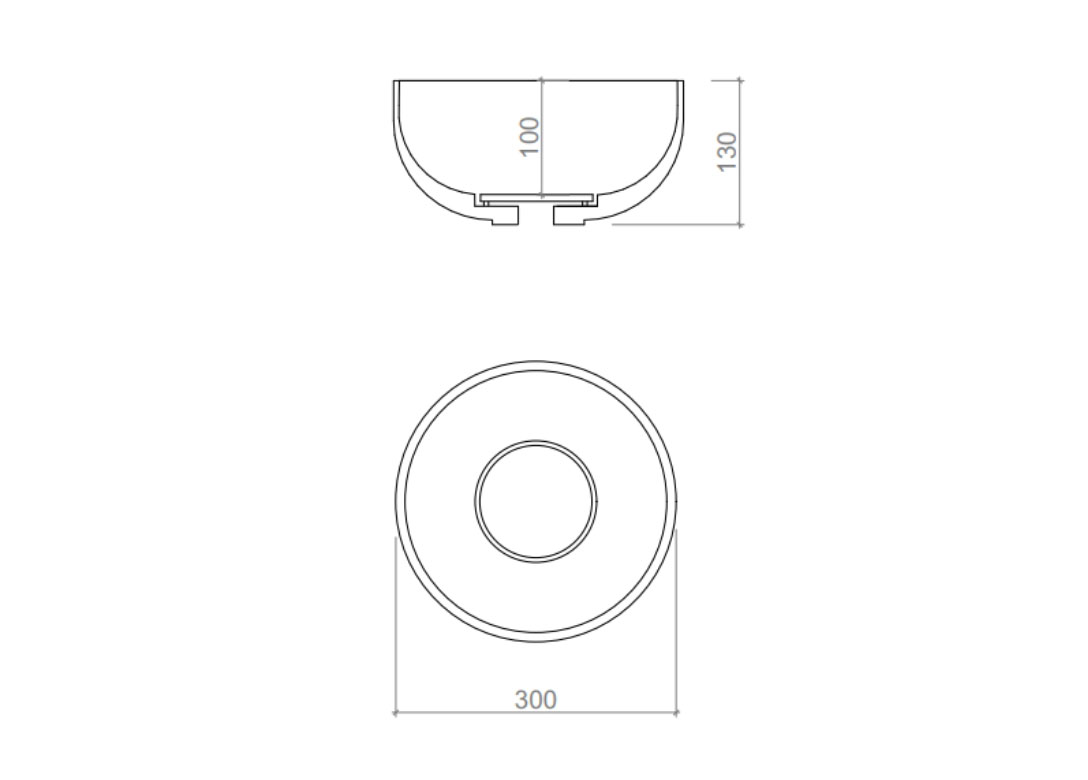 WВ-603S Раковина из бетона WB-603S BET-ON BetOn  - Вид №4