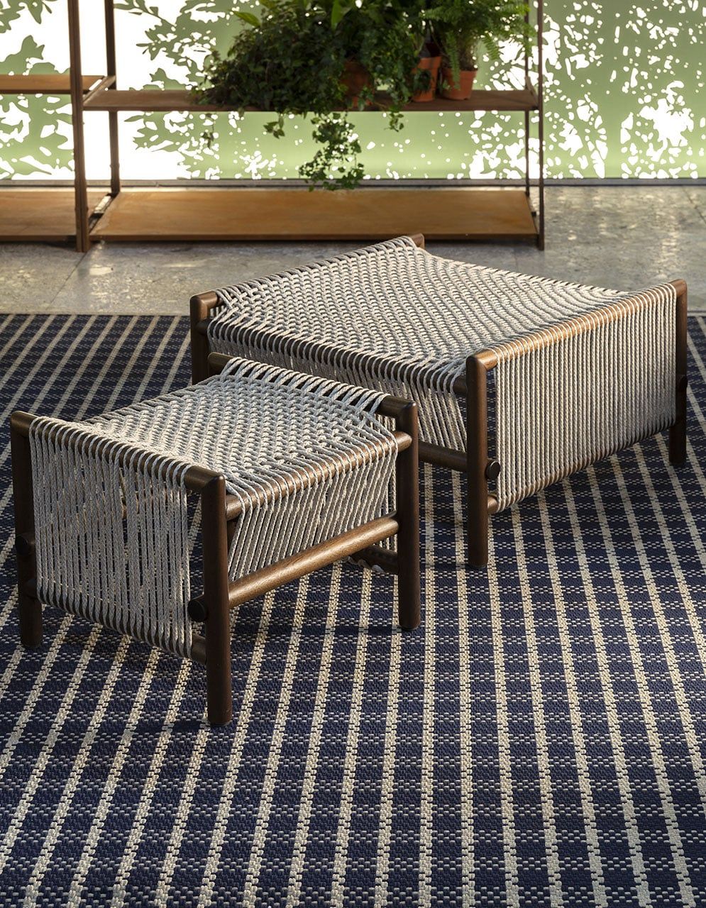 Садовая подставка для ног из веревки и красного дерева Exteta джунгли ARCH-00072561 - Вид №10