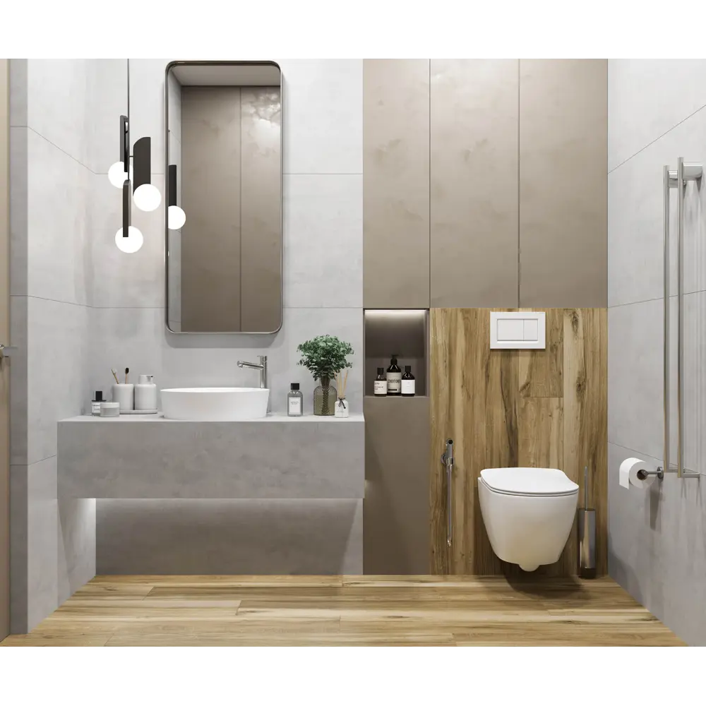 Глазурованный керамогранит Laparet Flagman 60x120 см 1.44 м² матовый цвет светло-серый STLM-2098407 - Вид №2