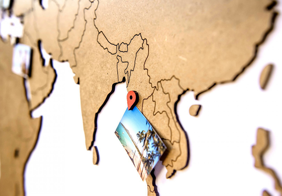 19-05 Карта-пазл wall decoration, 180х108 см, коричневая Mimi  - Вид №7