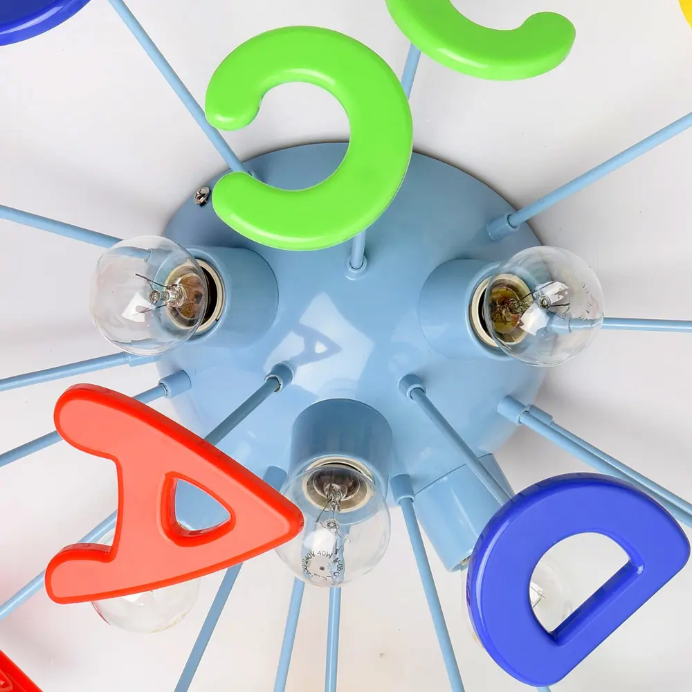 Люстра потолочная Алфавит 5xE14x40 Вт, металл/пластик, цвет мультиколор MW-Light STLM-2048384 - Вид №10