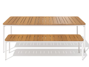 Прямоугольный садовый стол в ироко