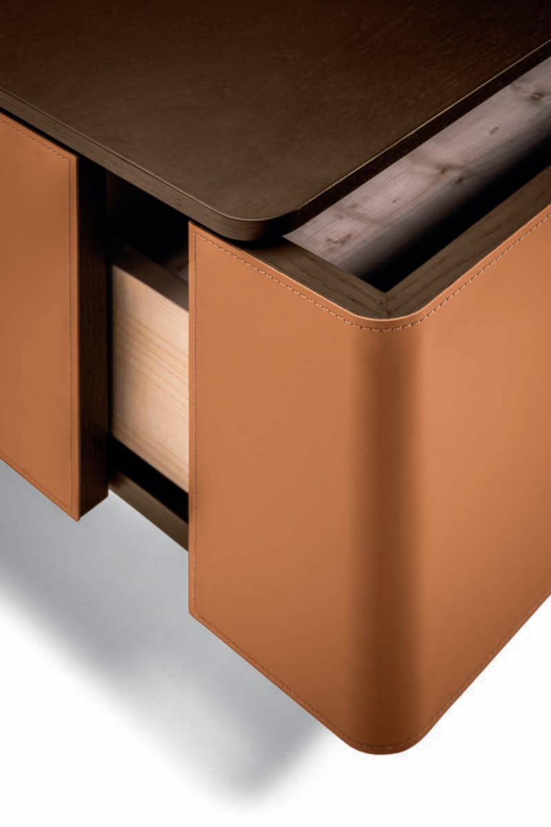 Кожаный шкаф для телевизора с ящиками Poltrona Frau коллекция-мебель и аксессуары ARCH-00003150 - Вид №5