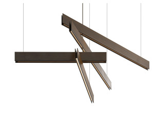 Открытый подвесной светильник из красного дерева