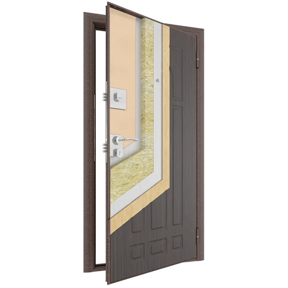 Дверь входная металлическая Оптим 88x205 см правая венге DOORHAN STLM-2209541 - Вид №7