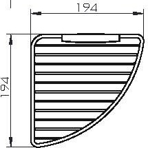 72660 Душевая полка подвесная цвет хром LANGBERGER Accessories - Вид №2
