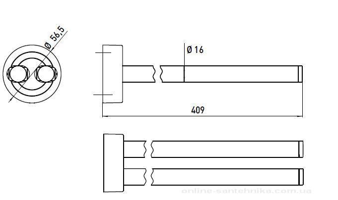 0750 001 41 Полотенцедержатель Emco Polo Santreyd - Вид №2