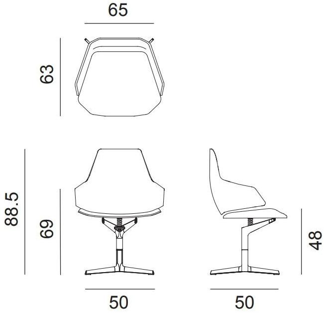arper Кресло офисное поворотное с 4-мя спицами и подлокотниками Aston sun-id-1489504 - Вид №4