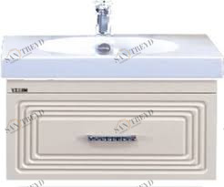 Тумба Европа-60 подвесная бежевая эмаль с раков. Eggo 60 MISTY 231286