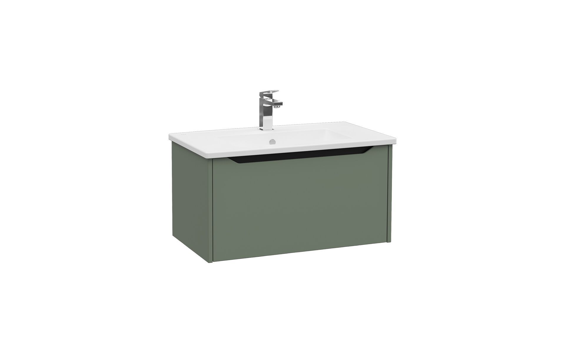 Подвесной шкаф для умывальника со встроенной раковиной с ящиками VitrA Bathrooms Integra Square ARCH-00116357 - Вид №4