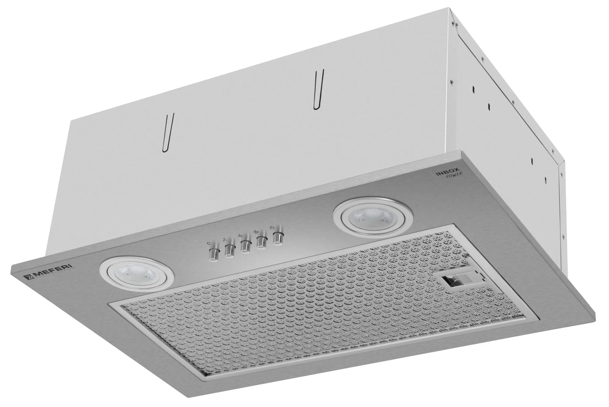 9168717 Вытяжка полновстраиваемая Meferi INBOX45IX POWER серый STDN-0020184 - Вид №2