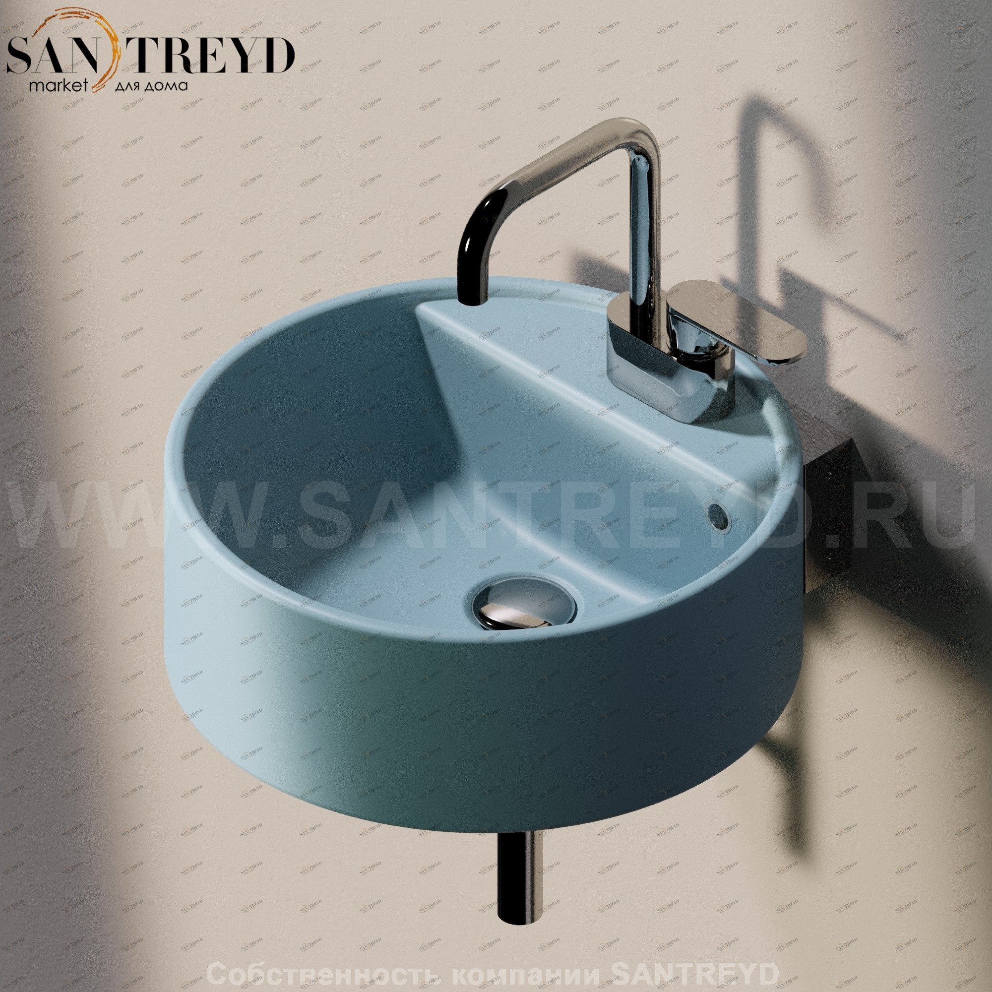 505042S5014 Накладная раковина на столешницу  круглая Ceramica Flaminia Twin