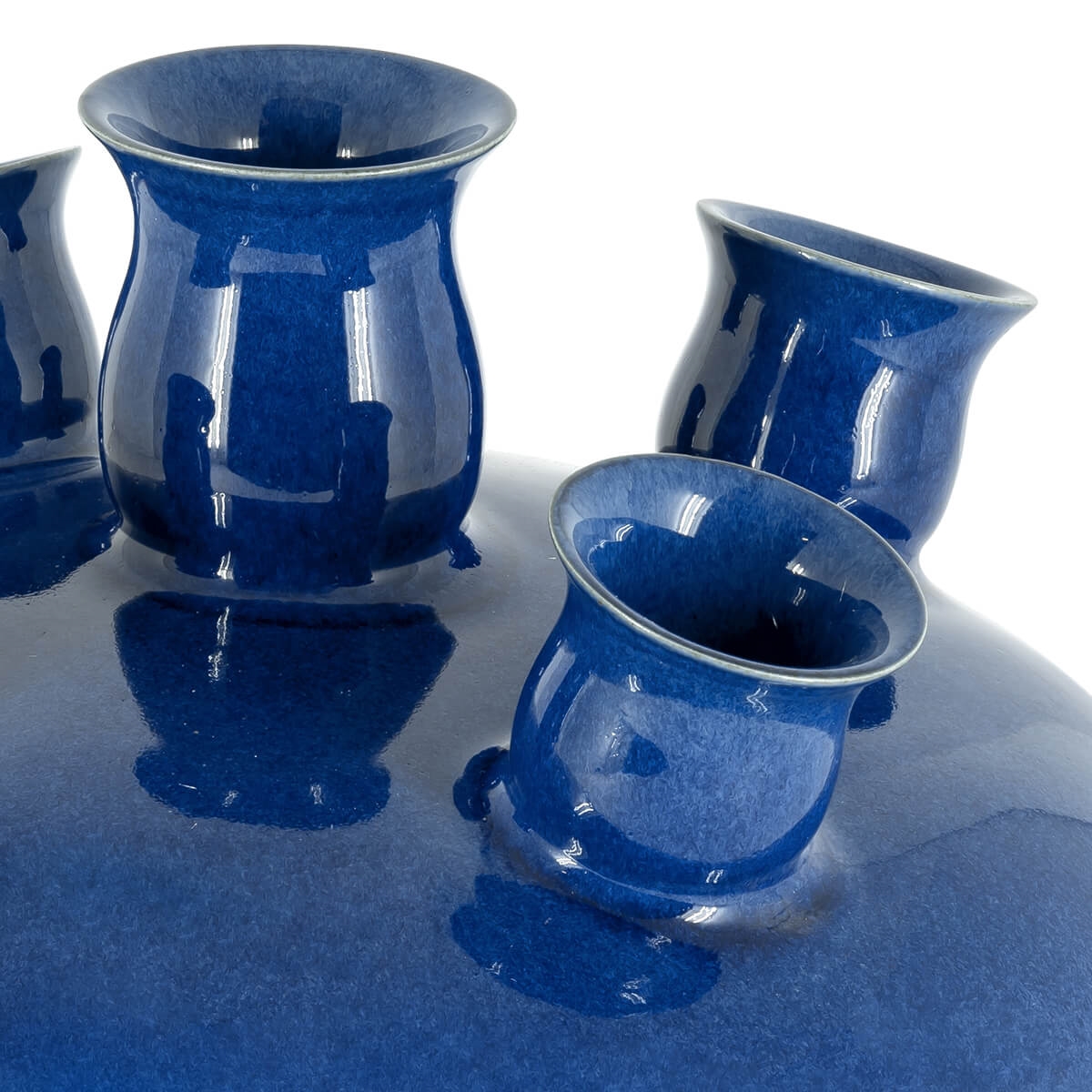 201054-94 ABHIKA ВАЗА ТЮЛЬПАН ГЛАЗИРОВАННАЯ DK.BLUE  - Вид №1