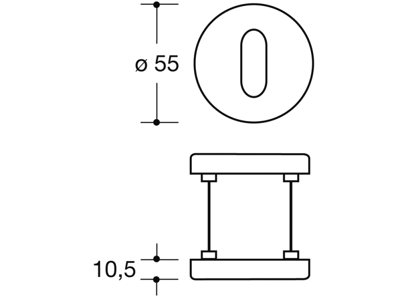 306.23PBLN Ключ-розетка, длинные кулачки HEWI System 111 | Polyamid  - Вид №6
