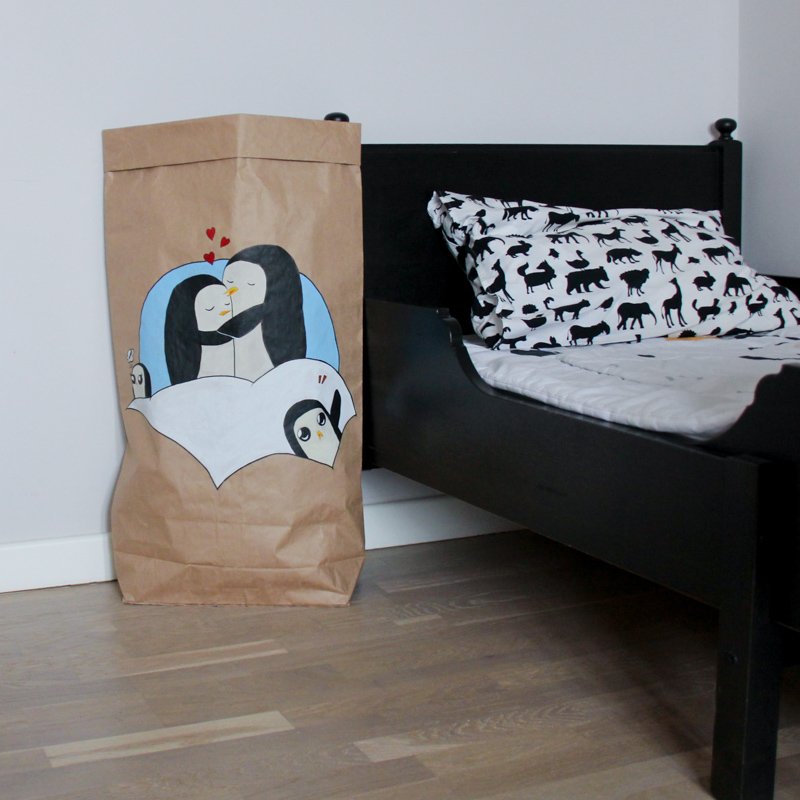 Эко-мешок для игрушек под раскраску из крафт бумаги VAMVIGVAM  282066 Белый;бежевый Santreyd  - Вид №8