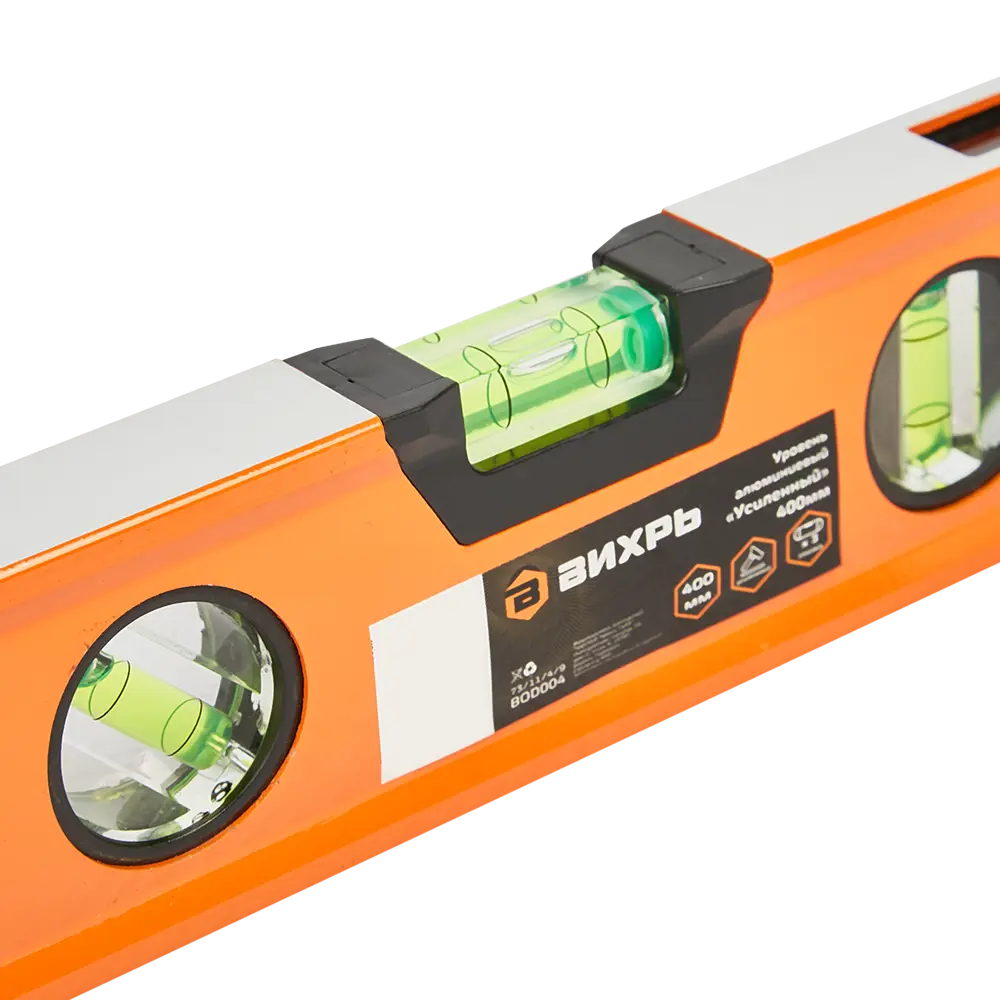 ВИХРЬ Усиленный алюминиевый уровень 400 мм с магнитной системой и зеркальным отражателем 85582845 STLM-0841996 - Вид №2