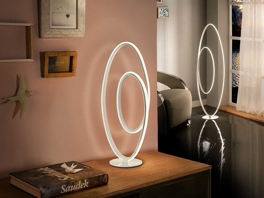 087800 Настольная лампа белая Schuller Loop