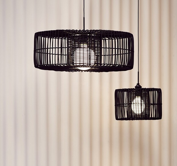 101022 Подвесной светильник черный металл 30 см Aromas del Campo Hedula 