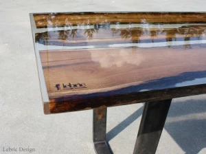 ANTICO TRENTINO Прямоугольный обеденный стол Lebrìc design - legno e resina