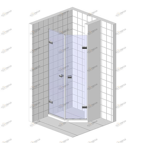 Душевые двери в нишу 130x200 GK-862G135C стекло прозрачное 6 мм GUTEWETTER TREND DOOR 130X200GK862G135C