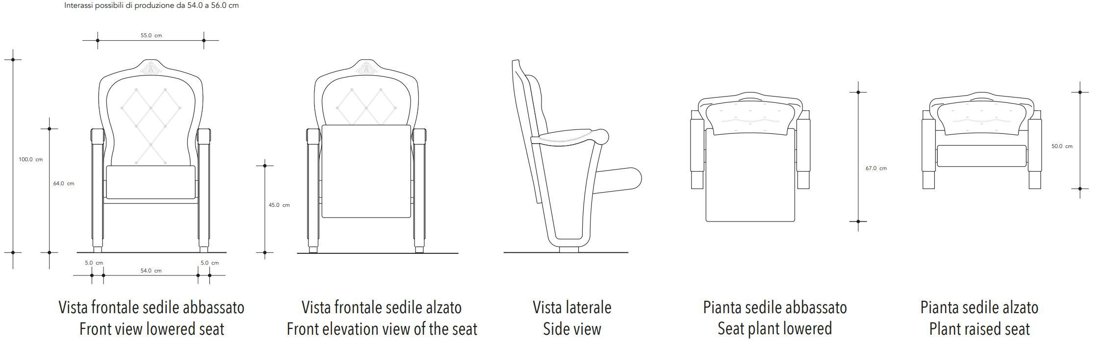 Бархатное кресло для театра CINEARREDO SKOPJE ARCH-00034965 - Вид №5