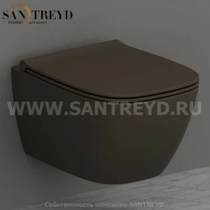 GNS03CS Подвесной унитаз настенный Коричневый Ceramica Globo GENESIS Италия