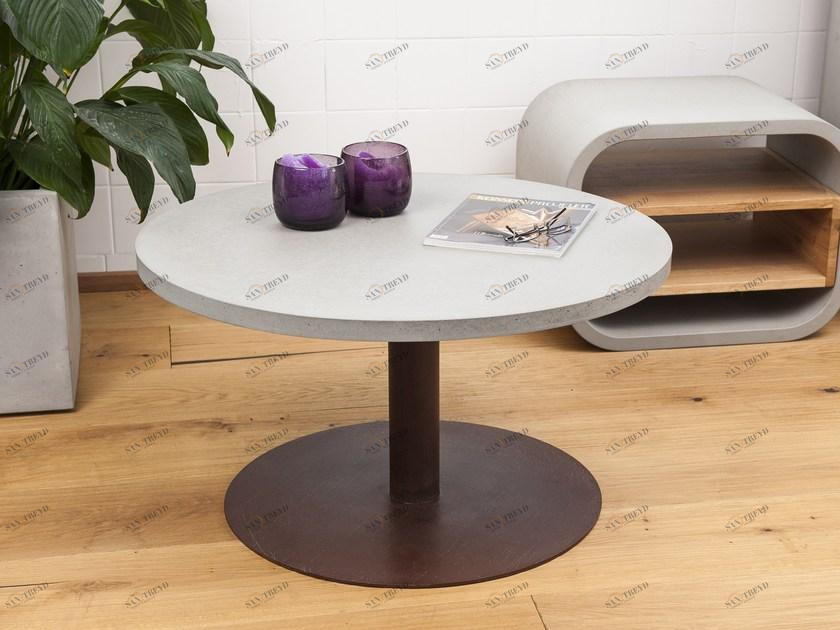 CO33 Круглый журнальный столик из бетона Tabula Bltr80