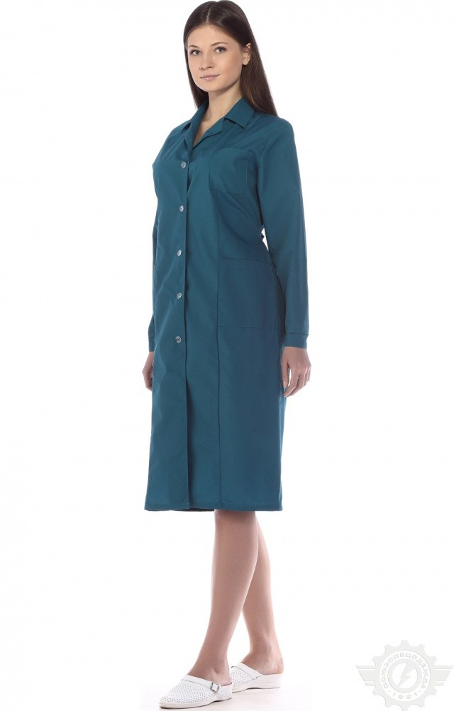 63261 Халат "Золушка" бирюза  Одежда для обслуживающего персонала  размер 48/158-164 Спецодежда  - Вид №8