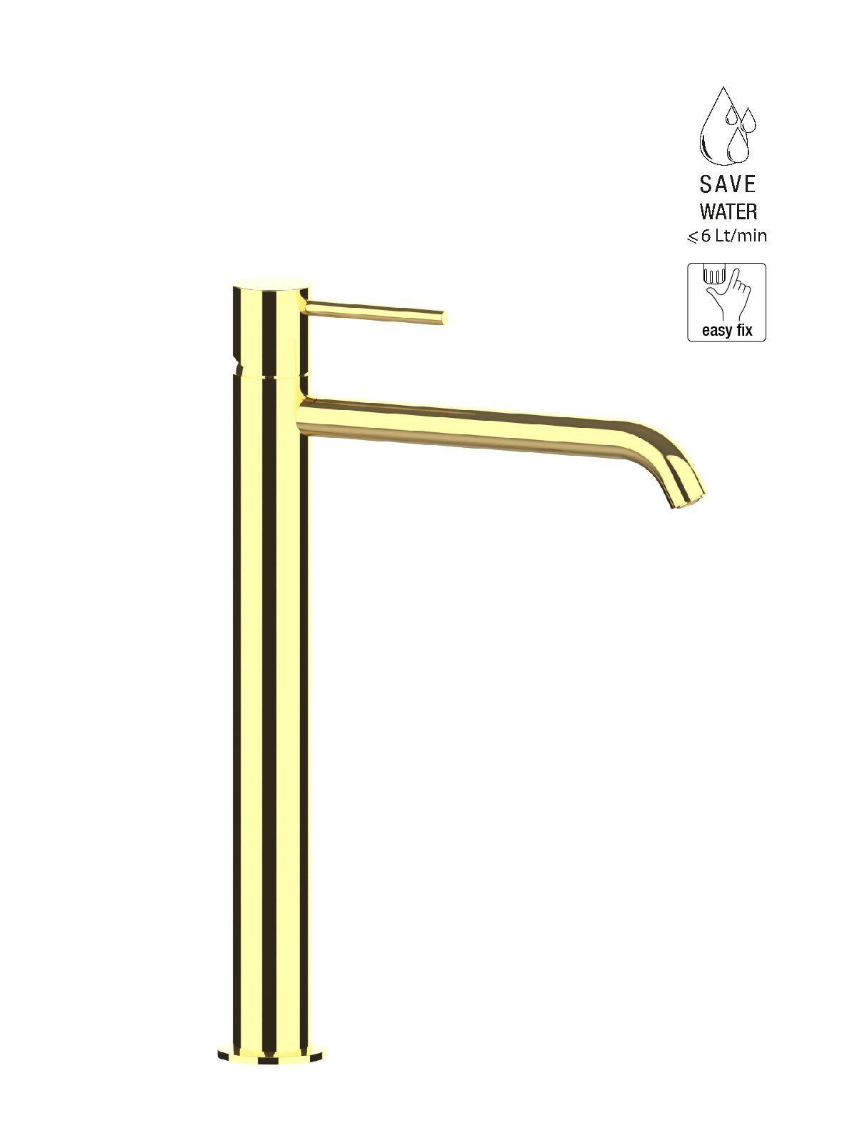 Однорычажный смеситель для раковины с высоким верхом Rubinetterie Frattini Pepe XL ARCH-00048045 - Вид №2