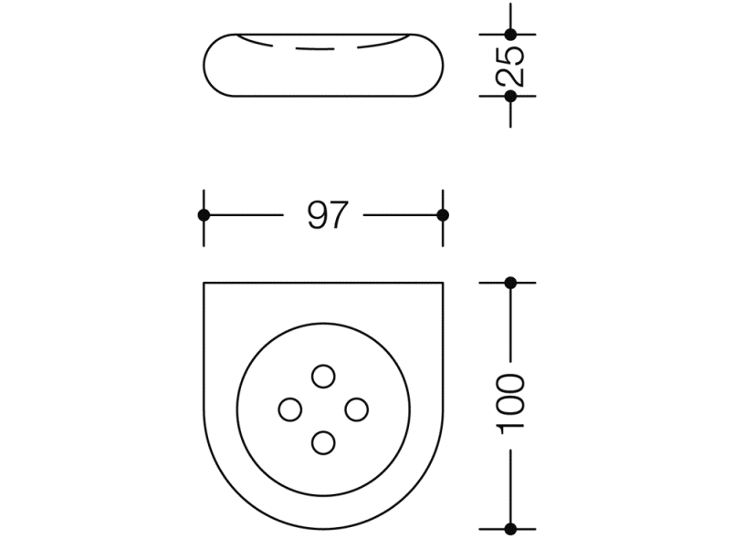 477.02B100 мыльница HEWI Edition matt | Polyamid  - Вид №5