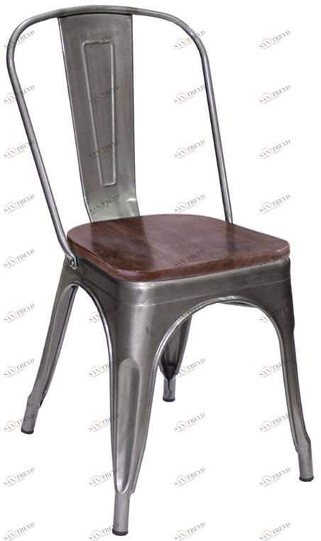 52291 Стул Tolix Wood Серый Antique R-HOME 920105hW