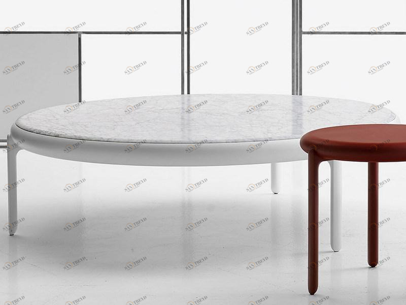 B&B Italia Круглый журнальный столик из мрамора Maru sun-id-1426047