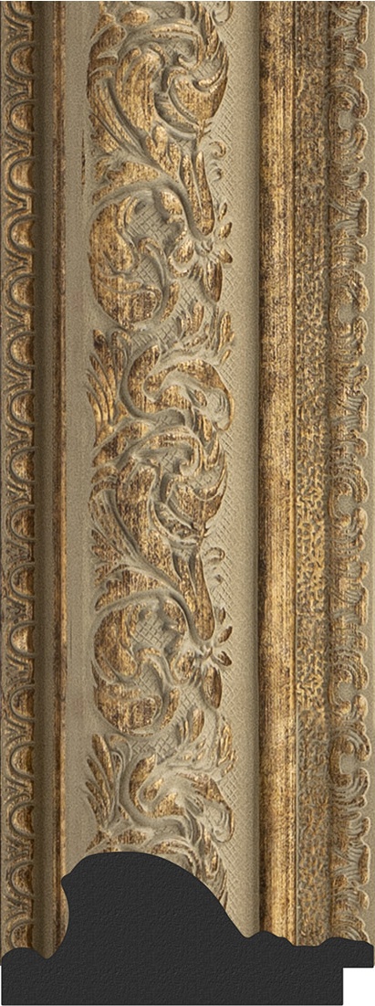 BY 6375 Зеркало напольное с гравировкой в багетной раме - виньетка античная бронза 109 mm EVOFORM Exclusive-G floor - Вид №3