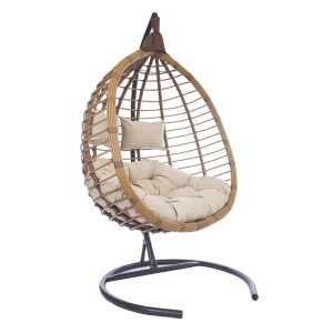 91732848 Кресло подвесное Laura outdoor HST-402 Hasta 2-х местные до 140 кг коричневый STLM-1399743