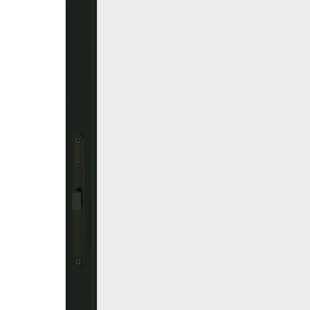 Дверь межкомнатная глухая с замком комплекте Invisible 90x230 см левая черная алюминиевая кромка цвет белый 89383093 STLM-2171425 VELLDORIS  - Вид №2